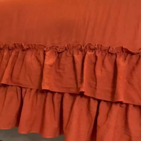 Terra Cotta King Size Bed Comforter Set Shams Burnt Orange Pumpkin Pie Bedding - Picture 7 of 13